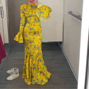 Caroline Constas Allonia Gown in Yellow